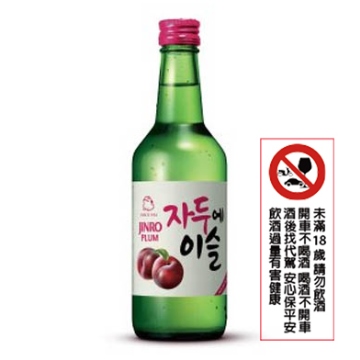 韓國真露燒酒(李子口味 13%)360毫升